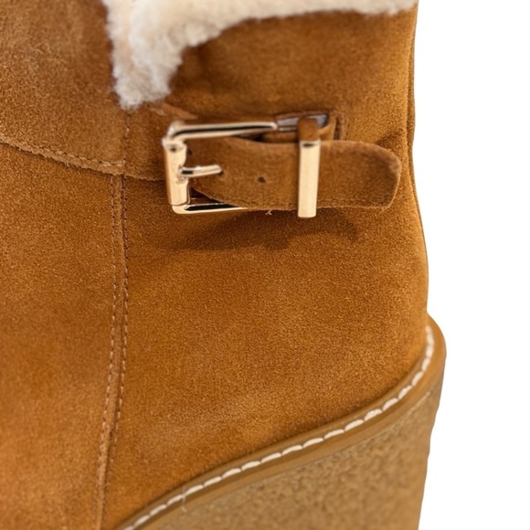 FRANCO SARTO‎ Women's Ulayna Water-Resistant Suede Fleece Wedge Bootie Size 8 - Picture 6 of 12